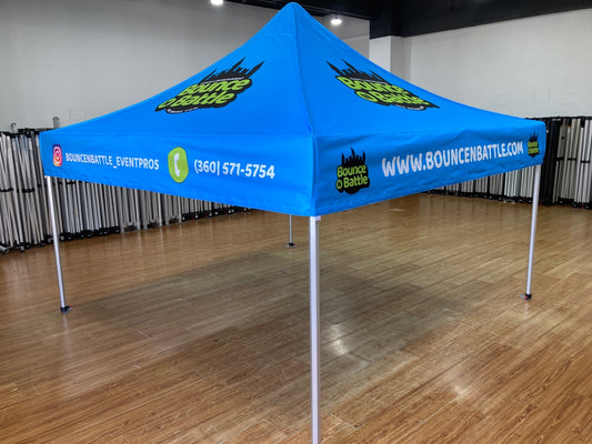 10ft x 10ft Deluxe Custom Printed Promo Tent with wheeled Carry Case