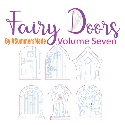 V7 - 6 Wooden Fairy Doors Volume Five - 6 Fairy Doors to decorate