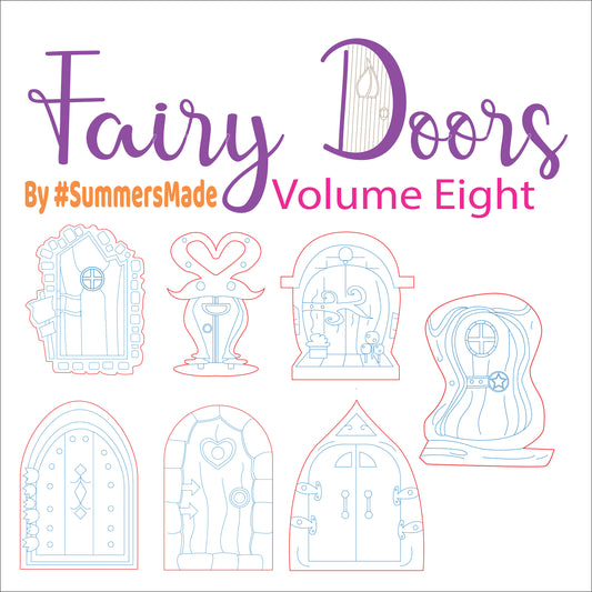 V8 - 6 Wooden Fairy Doors Volume Five - 6 Fairy Doors to decorate