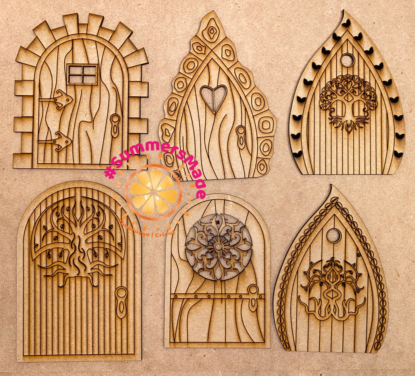 V3 - 6 Wooden Fairy Doors Volume Three - 6 Fairy Doors to decorate ...